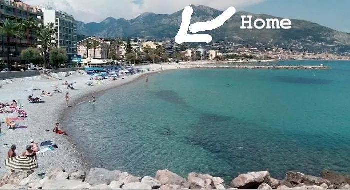 Cosy 2 Pieces, En Front De Mer, Cap Martin شقة *